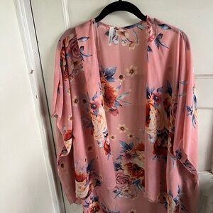 Floral Pink Kimono Robe